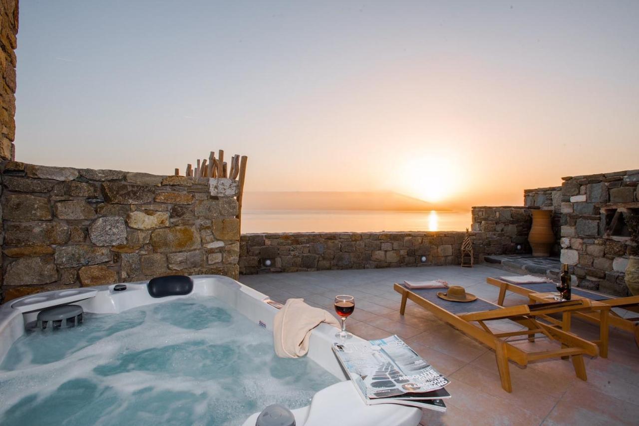 Appartamento Gorgeous Studio In Cycladic Architecture Overlooking The Aegean Houlakia  Esterno foto